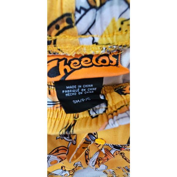 Cheetos Pajama Lounge Sleep Pants Chester Cheetah Orange Drawstring Small 28 30 - Picture 3 of 3